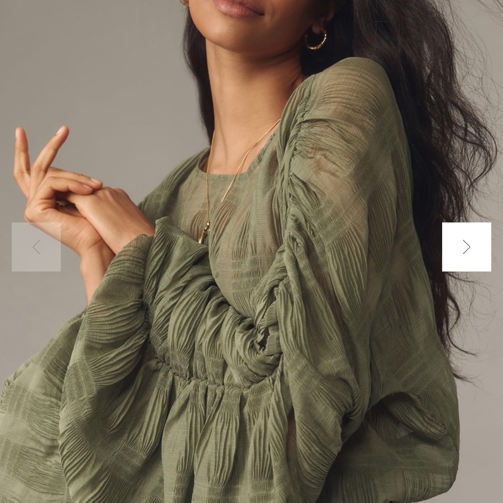 ISO!!!! Elegant Olive Green Blouse
